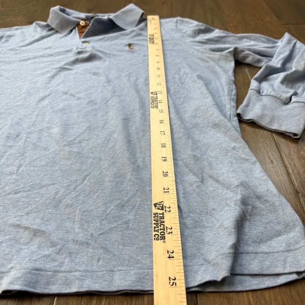 Polo Ralph Lauren Long Sleeve Polo Mens Large Blue Excellent Classic Fit Cotton